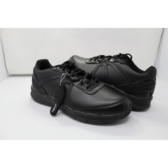 Reebok Other - Reebok Guide Work Mens Black Leather Cross Trainer Work Shoes RB3500